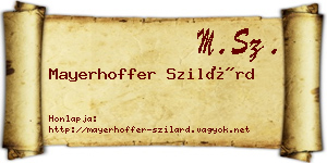 Mayerhoffer Szilárd névjegykártya